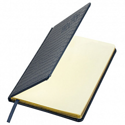 Еженедельник датированный 2026 А5 145х215 мм, BRAUBERG "Comodo", под кожу, темно-синий, 117167