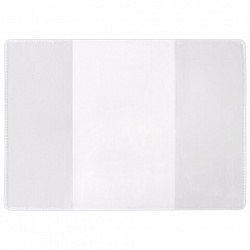 Обложка для паспорта, трудовой книжки нового образца, вертикальная, ПВХ, прозрачная, "ДПС", 1071.К