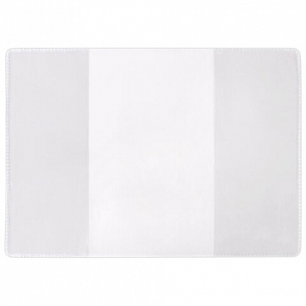 Обложка для паспорта, трудовой книжки нового образца, вертикальная, ПВХ, прозрачная, "ДПС", 1071.К