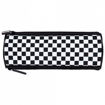 Пенал мягкий BRAUBERG, 3 отделения, нейлон, 21х7х7 см, "Black and White", 273582