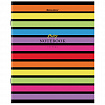 Тетрадь А5, 96 л., BRAUBERG, скоба, клетка, глянцевая ламинация, "Color Stripes", 404430