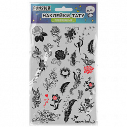 Наклейки-тату переводные "Ассорти", 29х15,5 см, ассорти 12 видов, FUNSTER (ФАНСТЕР), 666106