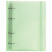 Тетрадь на кольцах А5 175х220 мм, 120 л., пластик с блестками, с резинкой и разделителями, BRAUBERG, Зеленый, 404632