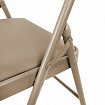 Стул складной BRABIX "Golf Plus CF-003 Комфорт", бежевый каркас, кожзам бежевый, 531567