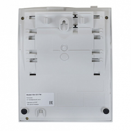 Телефон SANYO RA-S517W, спикерфон, память 30 номеров, тональный/импульсный режим, белый