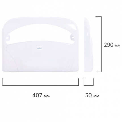 Диспенсер для покрытий на унитаз LAIMA PROFESSIONAL LSA (Система V1) 1/2 сложения, белый, ABS-пластик, 607993, 3460-0