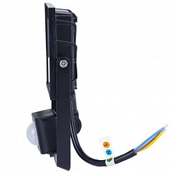 Прожектор светодиодный с датчиком движения 20 Вт, 6500 К, 1600 Лм, 20 м2, IP65, 122х146х51 мм, черный, SONNEN, 238416