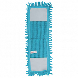 Насадка МОП плоская для швабры/держателя 40 см, карманы (ТИП К), микрофибра букли/синель, ворс 2 см, LAIMA, 603119