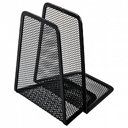 Держатель (ограничитель) подставка для книг BRAUBERG "Germanium Mesh", КОМПЛЕКТ 2 штуки, металл, 237977