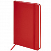 Блокнот А5 138x213 мм, BRAUBERG "Basic", под кожу, 80 л., клетка, красный, 116228