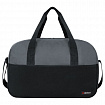 Сумка спортивная HEIKKI BASE (ХЕЙКИ), карман на молнии, черная/темно-серая, 30x44x17 см, 272623