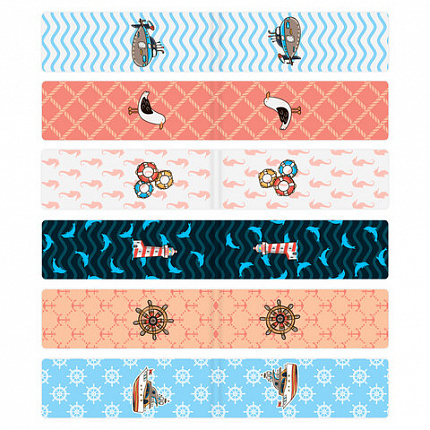 Закладки для книг МАГНИТНЫЕ, "SEA", набор 12 шт., 60x20 мм, BRAUBERG, 113174