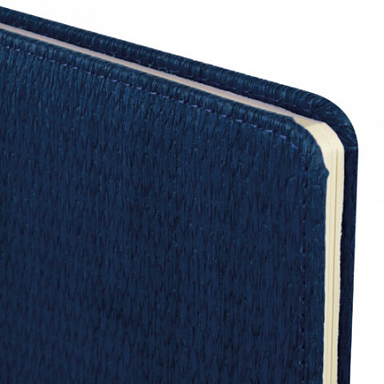 Еженедельник датированный 2026 А5 145х215 мм, BRAUBERG "Augustus", под кожу, темно-синий, 117164