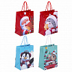 Пакет подарочный НАБОР 4 штуки, новогодний, 18х10х23 см, "Christmas Animals", ЗОЛОТАЯ СКАЗКА, 591956