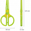Ножницы ЮНЛАНДИЯ "МУЛЬТЯШКИ", 125 мм, с безопасными пластиковыми лезвиями, зеленые, 236983