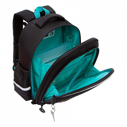 Ранец GRIZZLY анатомическая спинка, c бейджем, для мальчиков, "THE COOLEST", 36х28х20 см, RAz-587-9/1