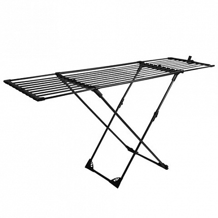 Сушилка напольная для белья раскладная, 3 зоны сушки, 20 метров, LAIMA HOME DUO SLIDING BLACK, 700469