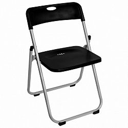 Стул складной BRABIX "Golf Lite CF-017", серебристый каркас, пластик чёрный, 532895