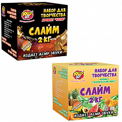 Слайм Набор "Сделай Слайм" 2 кг слайма, АССОРТИ, 2 вида, JOLLY JOT (ДЖОЛЛИ ДЖОТ), 665987