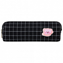 Пенал BRAUBERG, 1 отделение, полиэстер, "Cute bear", черный, 19х4х6 см, 272303