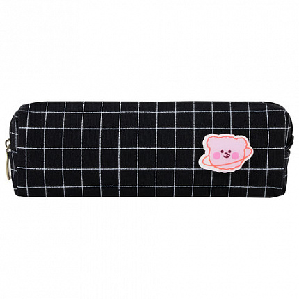 Пенал BRAUBERG, 1 отделение, полиэстер, "Cute bear", черный, 19х4х6 см, 272303