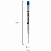 Стержень шариковый BRAUBERG, тип PARKER, металлический, 98 мм, линия письма 0,5 мм, подвес, синий, 170199