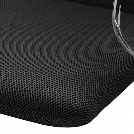 Кресло офисное МЕТТА "SU-B-8" хром, ткань-сетка, сиденье мягкое, черное