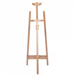 Мольберт напольный из бука, 158х50х87 см, высота холста до 121 см, лакированный, BRAUBERG ART CLASSIC, 192259