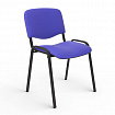 Стул для персонала и посетителей "ИЗО", черный каркас, ткань синяя, В-10/С-06