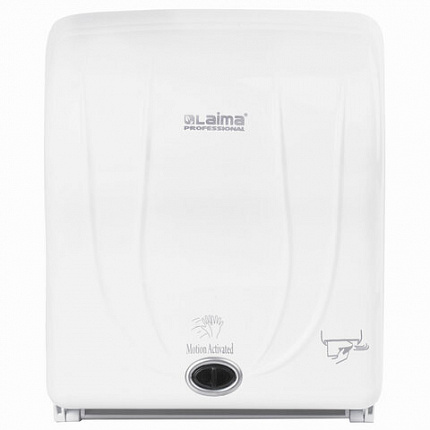 Диспенсер для полотенец в рулонах LAIMA PROFESSIONAL ORIGINAL (Система H1), СЕНСОРНЫЙ, белый, ABS-пластик, 605765