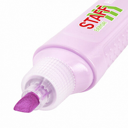 Текстовыделитель STAFF "EVERYDAY HL-707", ЛАВАНДОВЫЙ, линия 1-5 мм, скошенный наконечник, 152547