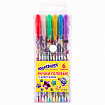 Ручки гелевые ЮНЛАНДИЯ, НАБОР 6 ЦВЕТОВ, БЛЕСТКИ, корпус с печатью, узел 0,7 мм, линия письма 0,5 мм, 142802