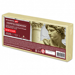 Пластилин скульптурный МЯГКИЙ ТЕЛЕСНЫЙ "Секреты художника", 1 кг, BRAUBERG ART, 107497