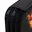 Пенал ЮНЛАНДИЯ, 3 отделения, картон с эффектом soft-touch, 19х11 см, "Fire ball", 273501