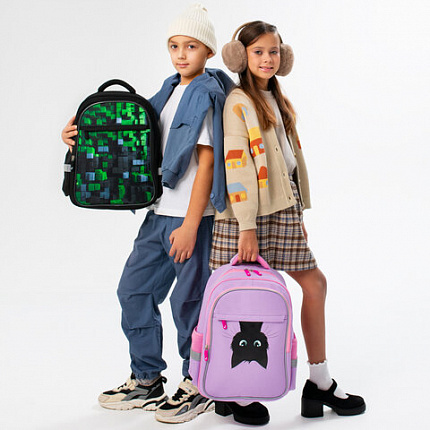 Рюкзак BRAUBERG FAVOUR, 2 отделения, 3 кармана, "Hide and seek", 40х29х15 см, 273122