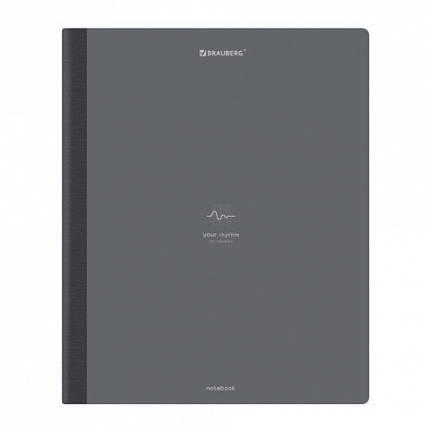 Тетрадь А5 96л. BRAUBERG на сшивке с корешком, клетка, обложка картон, Ритм, 405289