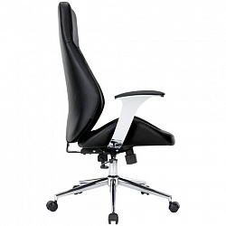 Кресло офисное CHAIRMAN CH 790, хром, эргономичное, экокожа, черное, 7145936