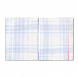 Тетрадь бумвинил, зеленый, А5, 96 л., скоба, офсет №1, белая бумага, клетка с полями, STAFF, 403417