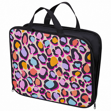 Папка на молнии с ручками BRAUBERG А4, 1 отделение, полиэстер, 20 мм, "Fun Spots", 271477