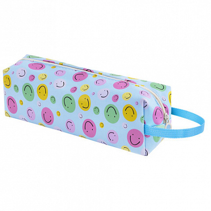 Пенал мягкий ПИФАГОР, 1 отделение, с ручкой, ПВХ, ассорти "Patterns", 21х9х6 см, 273827