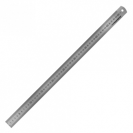 Линейка металлическая 50 см СУПЕРПРОЧНАЯ, ПВХ-чехол, ГРАНДМАСТЕР, 210814