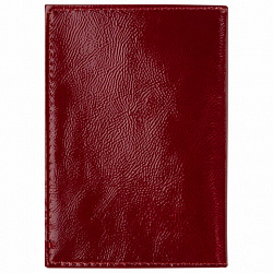 Обложка для паспорта натуральная кожа наплак, тиснение золотом "Impression", красная, BRAUBERG, 238211