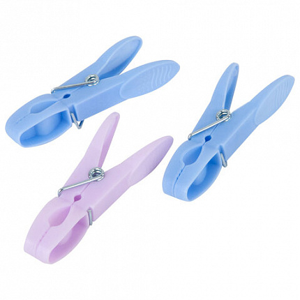 Прищепки бельевые 7,3 см, КОМПЛЕКТ 20 штук, пластик, ассорти, PRIMILA (ПРИМИЛА) CLASSIC, 700515