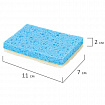 Губки для посуды 110х70х20 мм, ЦЕЛЛЮЛОЗНЫЕ + АБРАЗИВ, КОМПЛЕКТ 5 штук, синий/белый абразив, LAIMA, 700260