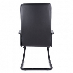 Кресло для приемных и переговорных "Атлант", кожа, черное