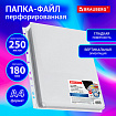 Папка-файл перфорированная 1 штука БОЛЬШОЙ ВМЕСТИМОСТИ до 250 л., A4, ПВХ, 180 мкм, BRAUBERG, 271830