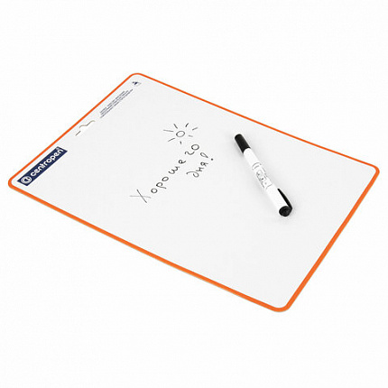 Доска двусторонняя маркерная А4 (240х337 мм), КЛЕТКА, 1 маркер + салфетка, CENTROPEN, 7779, 5 7779 0185