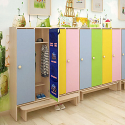 Кармашки-органайзер в шкафчик для детского сада ЮНЛАНДИЯ, увеличенный размер, 26х80 см, "Monster truck", 273282