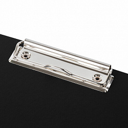 Папка-планшет STAFF "EVERYDAY", А4 (230х314 мм), с прижимом и крышкой, картон/бумвинил, РОССИЯ, черная, 229053