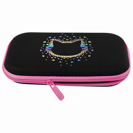 Пенал BRAUBERG SHINY, 1 отделение, 1 откидная планка, EVA, 22х13х4 см, "Pretty face", 273516